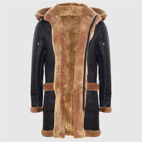 long duffle coat in lambskin and shearling 